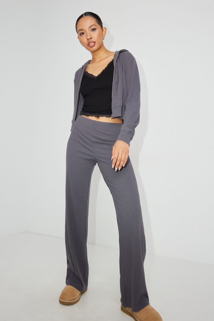 Flared Sleep Rib Pant GREYS