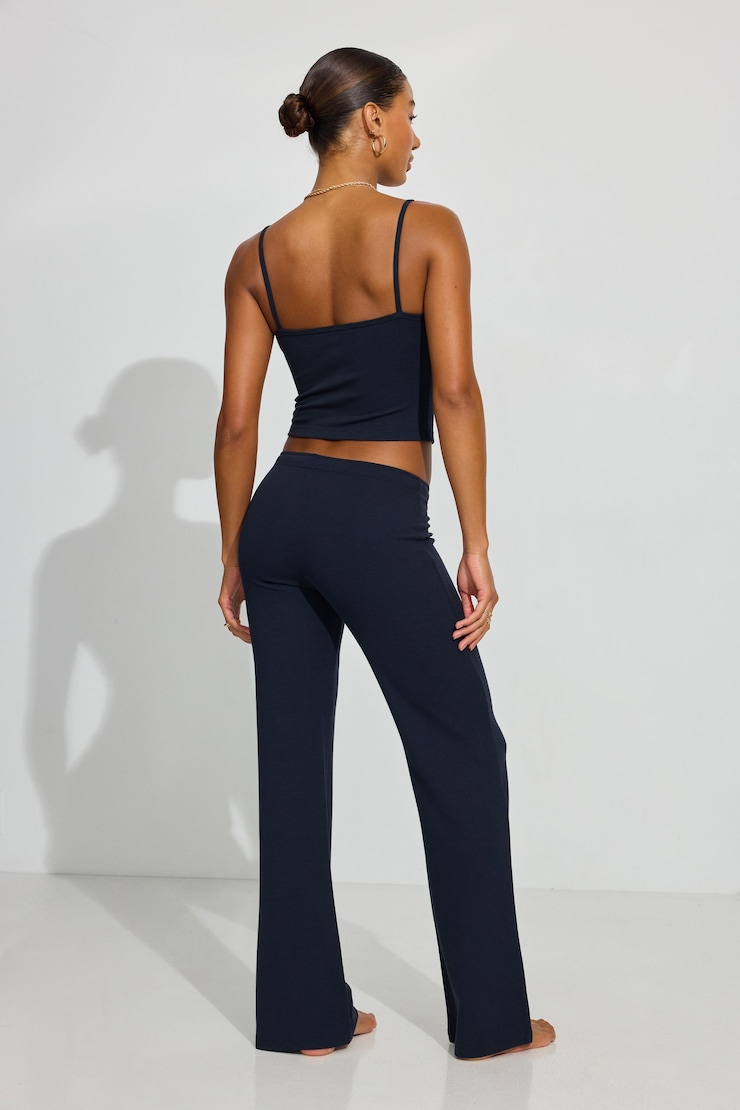 Waffle Flare Pants Navy - Image 3