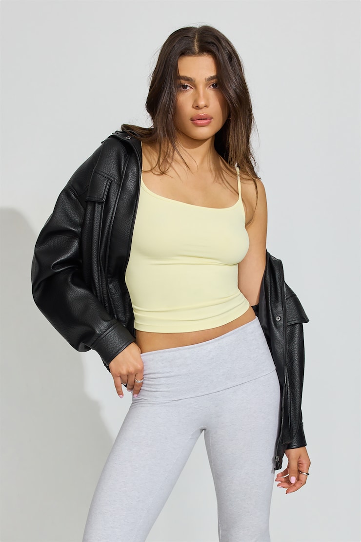 Sleek Scoop Cami Top Yellow - Image 2
