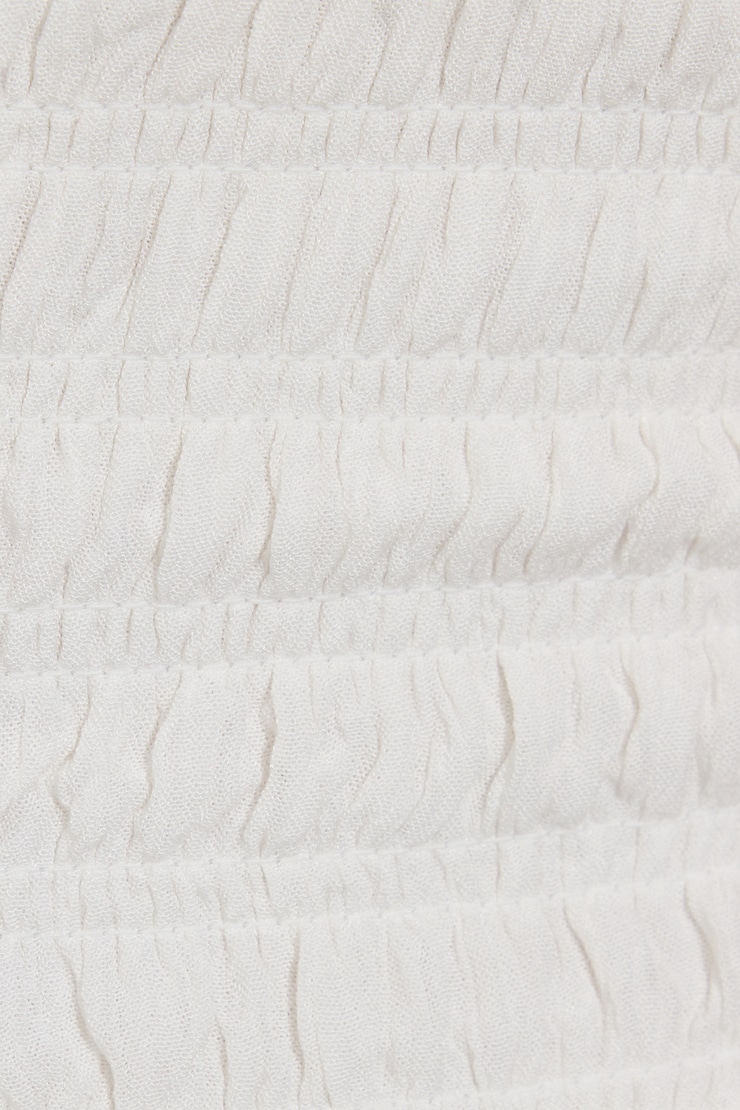 Ayla Halter Smocked Romper Dress White - Image 7