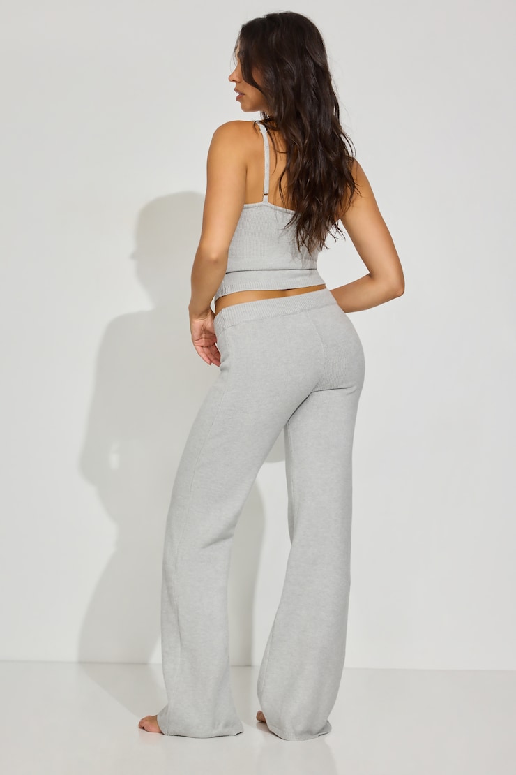 Straight Leg Sweater Pants Gray - Image 3