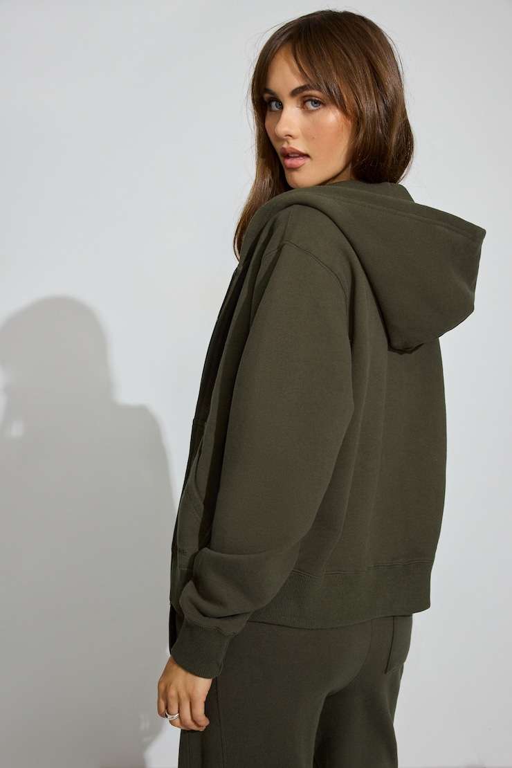 SoftTerry Iconic Full Zip Hoodie Green - Image 4