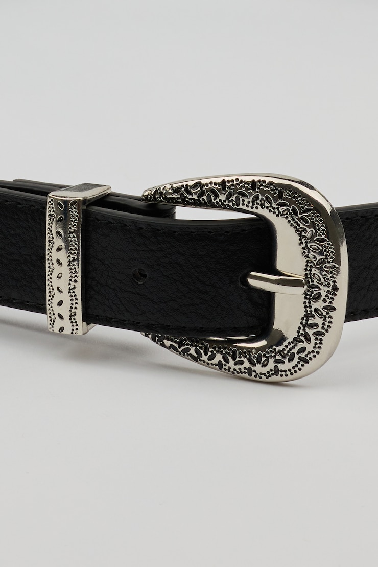 Western Concho Strap Belt Black - Image 5