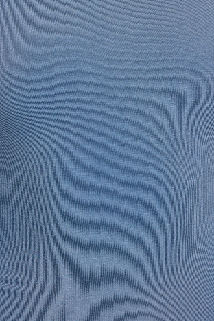 Cowl Back Short Sleeve Top Blue - Image 5