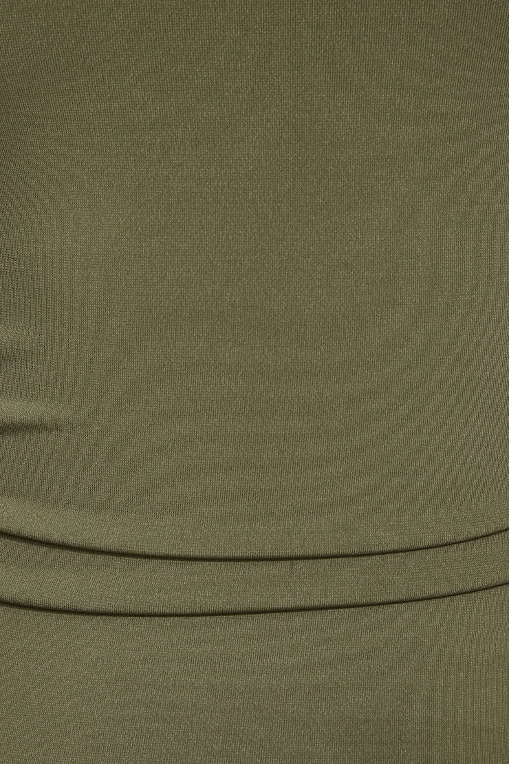 Long Sleeve Cowl Back Top GREEN - Image 4