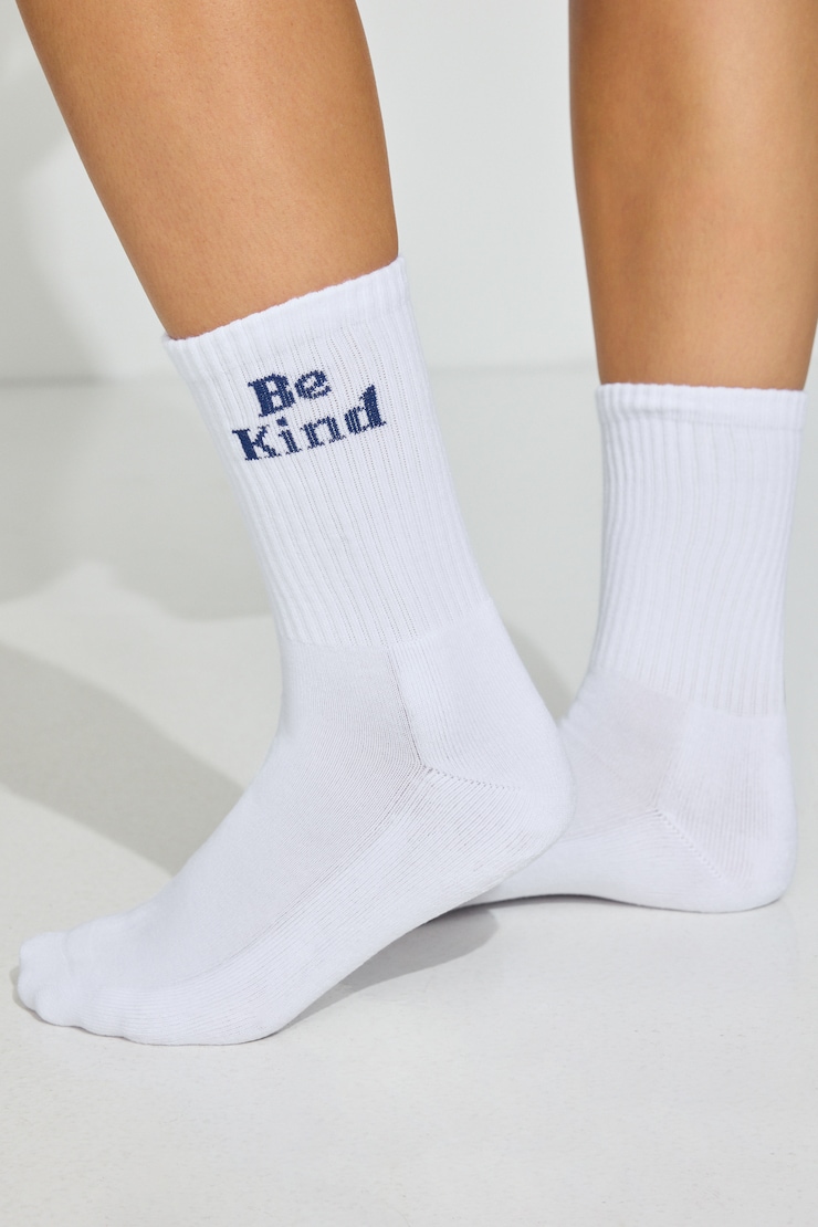 Be Kind Crew Socks Blue