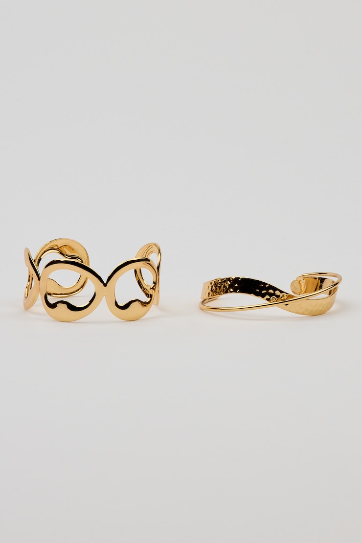 Set of 2 Textured Cuffs Yellow - Image 3